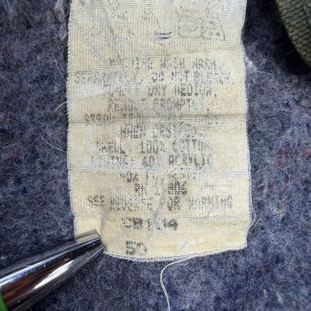 Vintage Carhartt CB104 Olive Green 50 USA 2X Work chore Jacket Blanket Lined Coa - Picture 5 of 16